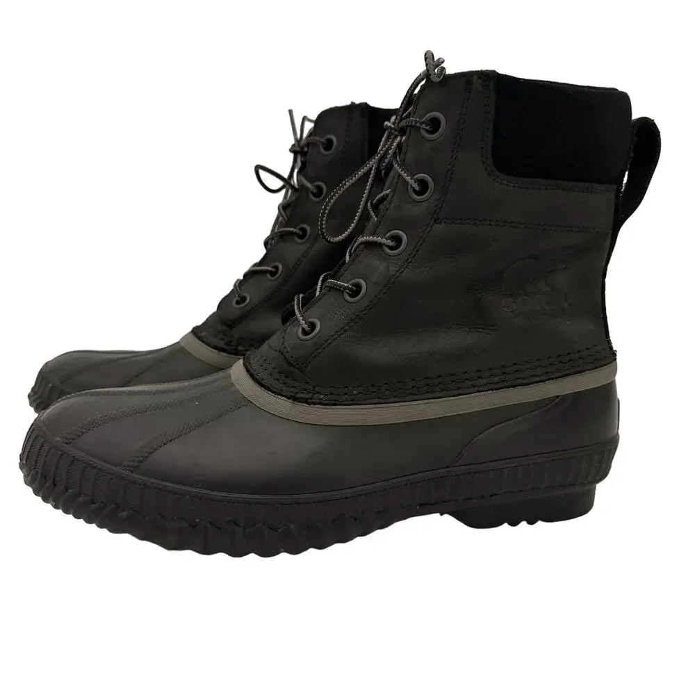 Sorel Men's Black Cheyanne II Lace Duck Boots Size 11